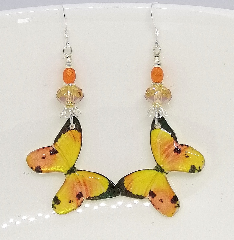 Buy Encircle Blue Butterfly Diamond Drop Earrings Online | CaratLane