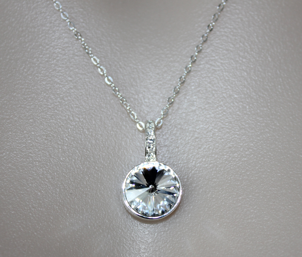 Clear Sterling Silver Swarovski Crystal Necklace – Wendi Lindsay Jewellery